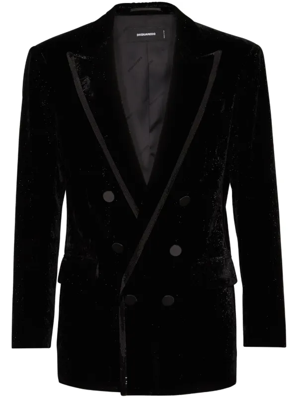 DSQUARED2 ベルベット ダブルジャケット | ブラック | FARFETCH JP