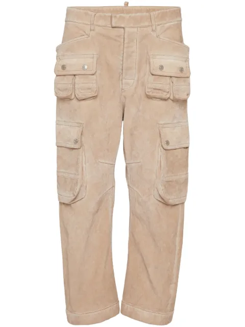 DSQUARED2 Calça cargo com bolsos e efeito desbotado