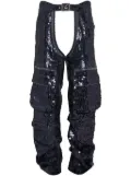 DSQUARED2 sequinned cargo trousers - Blue