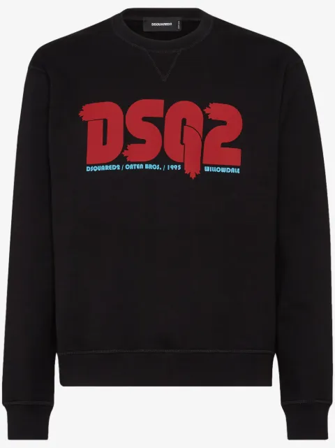 DSQUARED2 로고 프린트 스웨트셔츠