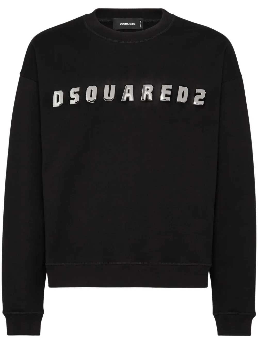 Shop Dsquared2 Logo-print Cotton Sweatshirt In Black