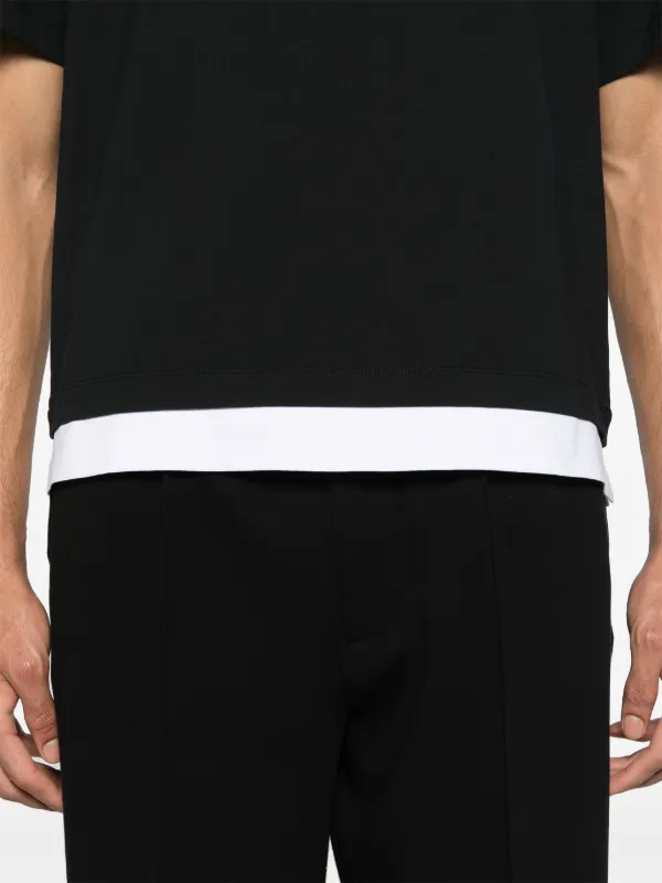 Neil Barrett Layered Cotton T-shirt | Black | FARFETCH