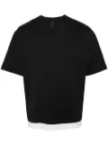 Neil Barrett layered cotton T-shirt - Black