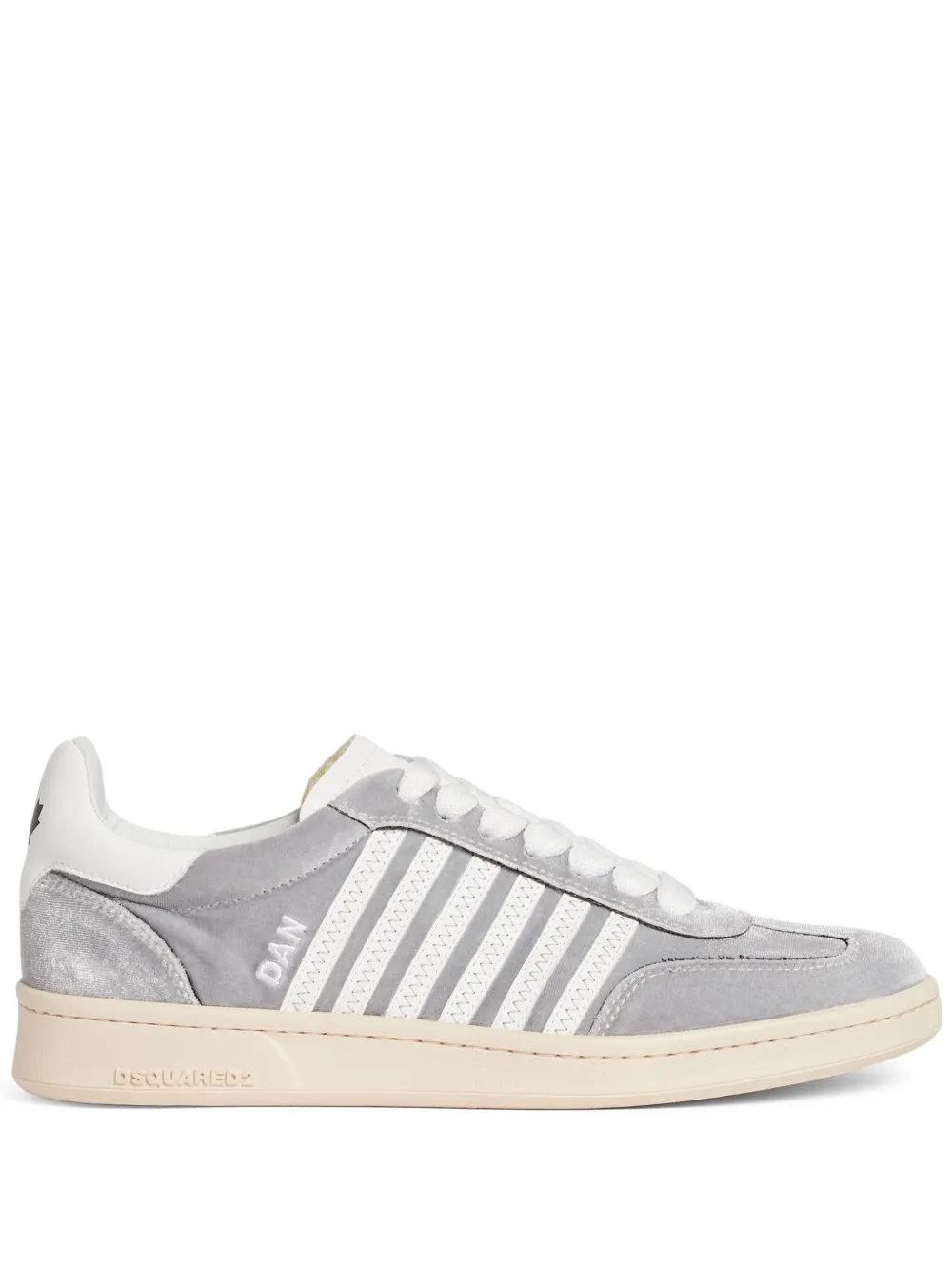 DSQUARED2 Boxer velvet low-top sneakers - Grey