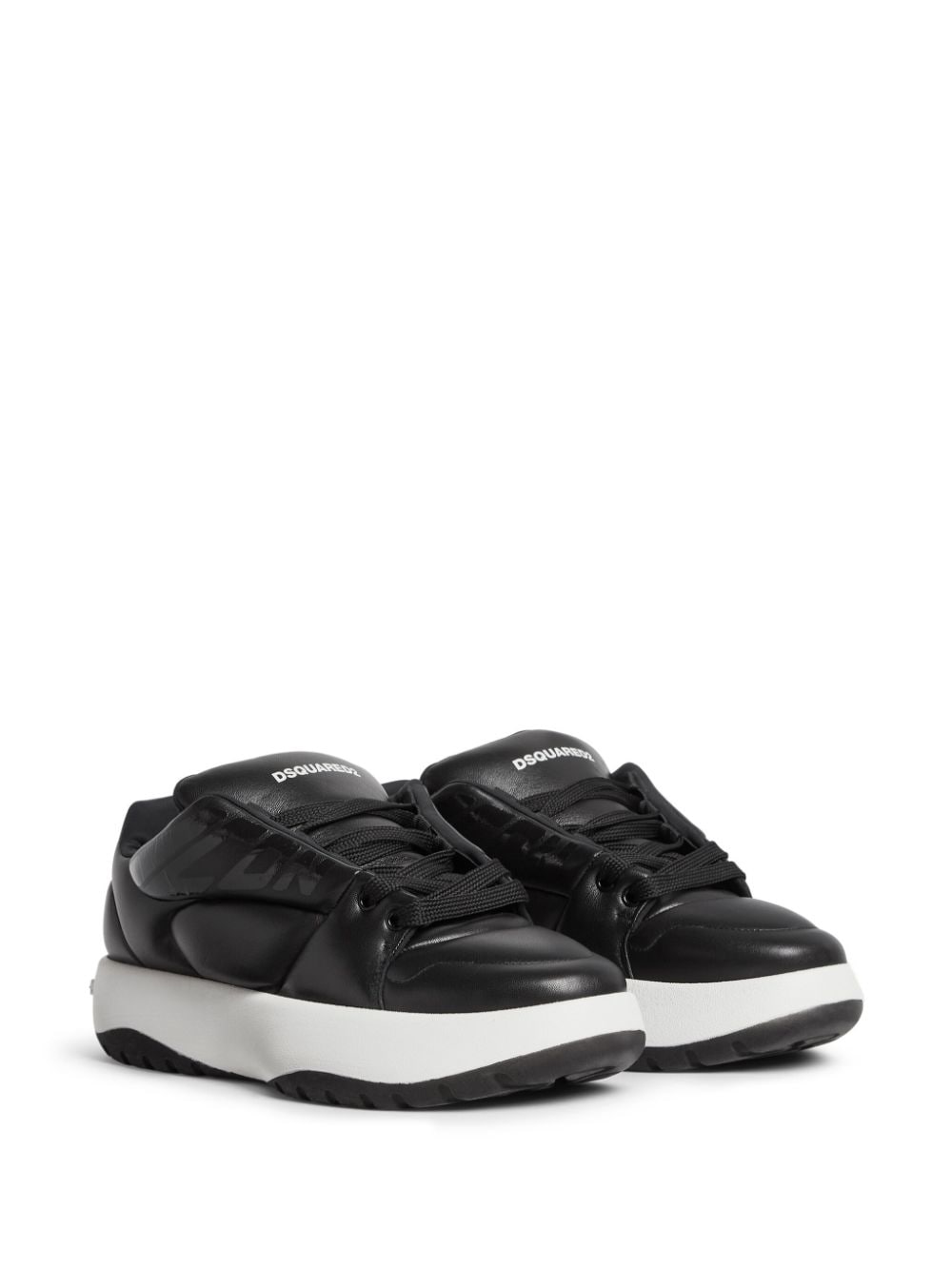 Shop Dsquared2 Inflated-effect Low-top Sneakers In Black