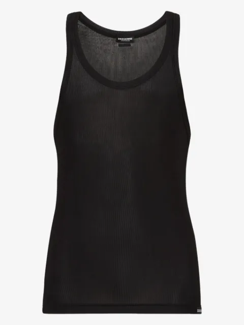DSQUARED2 top sin mangas con placa del logo