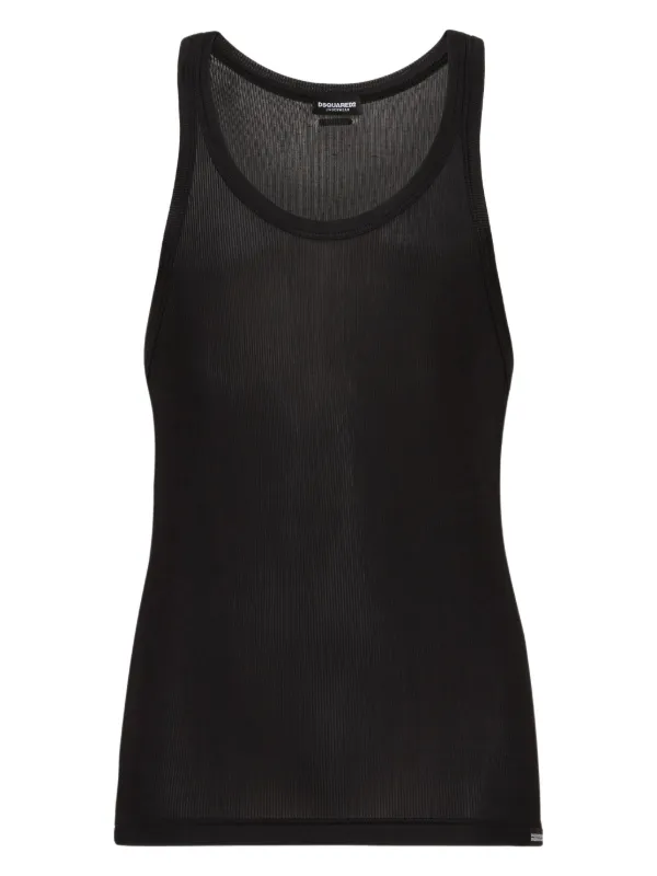 【送料&関税込】Dsquared2 Sleeveless T-shirt DSQUARED2 T-shirt Light Gray Cotton Sleeveless Tank Men Top
