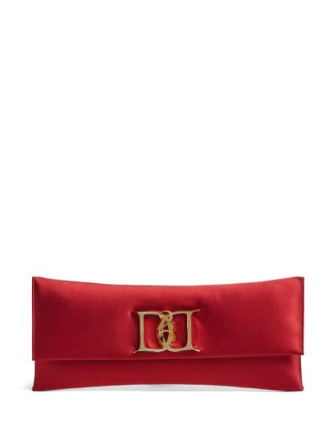 DSQUARED2 bolsa de mano satinada con placa del logo