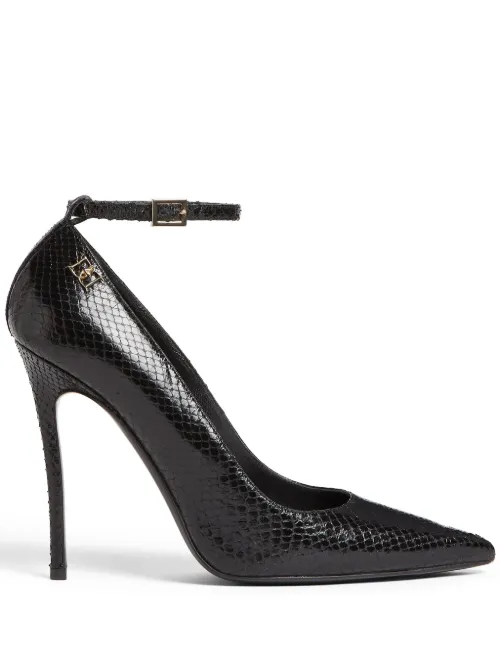 Escarpins en cuir à effet peau de serpent - DSQUARED2 - Modalova
