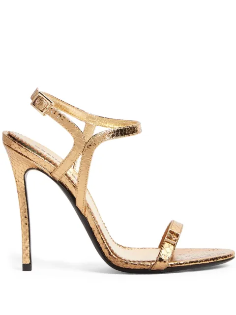 DSQUARED2 metallic-finish leather sandals Women