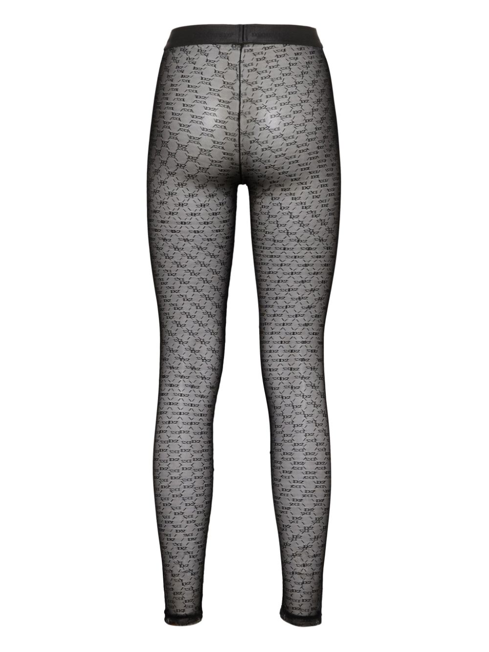 DSQUARED2 High waist legging met monogram - Zwart