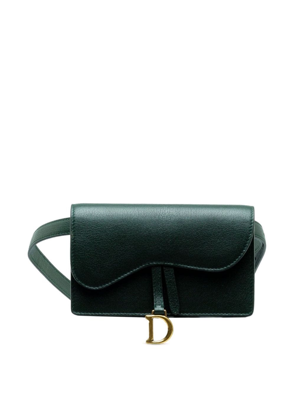 Pre-owned Dior 2020 Saddle Belt Bag In 绿色