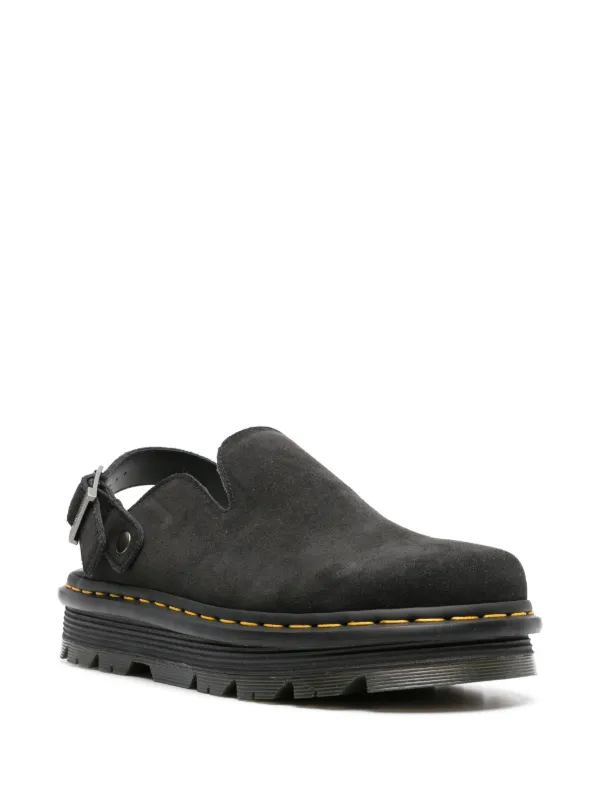 Dr. Martens Mule Zebzag De Camurça | Preto | FARFETCH BR