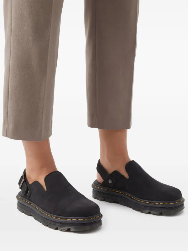 Dr. Martens Zebzag スエード ミュール | ブラック | FARFETCH JP