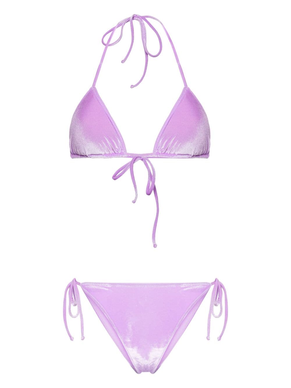 Mc2 Saint Barth Virgo Velvet Bikini In Purple