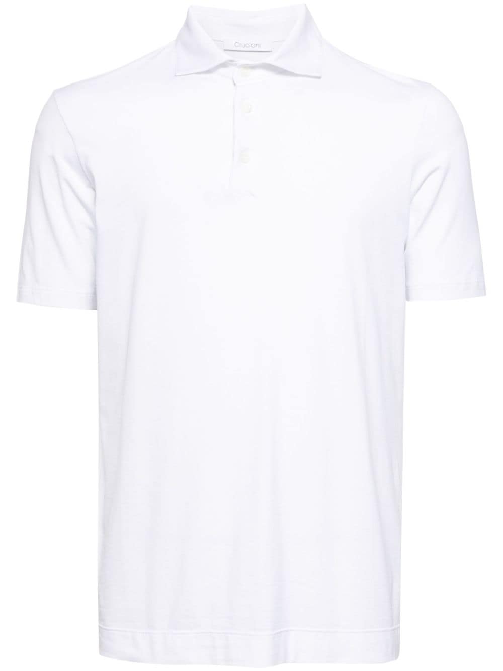 Shop Cruciani Stretch-cotton Polo Shirt In White
