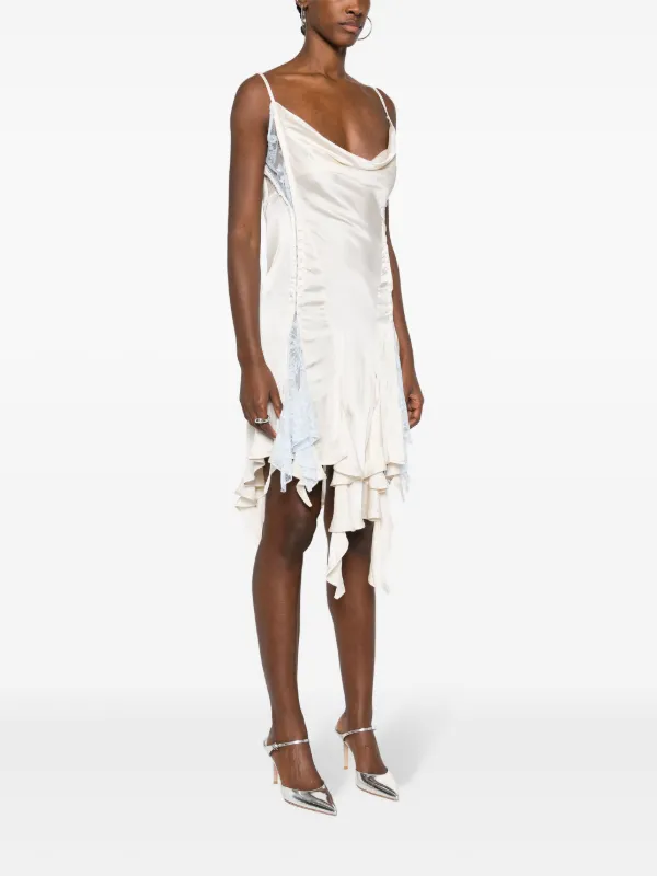 ★GENERAL IDEA★ WOMAN Silky Jacquard Mini One Piece [WHITE] Jen Chinese Jacquard Mini Dress in White | SAU LEE Official