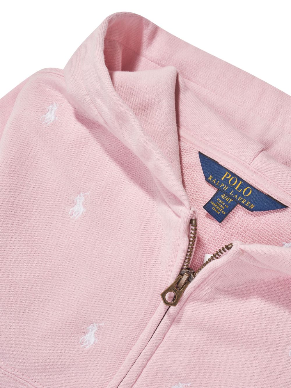 Shop Ralph Lauren Embroidered-logo Hooded Cotton-blend Jacket In Pink