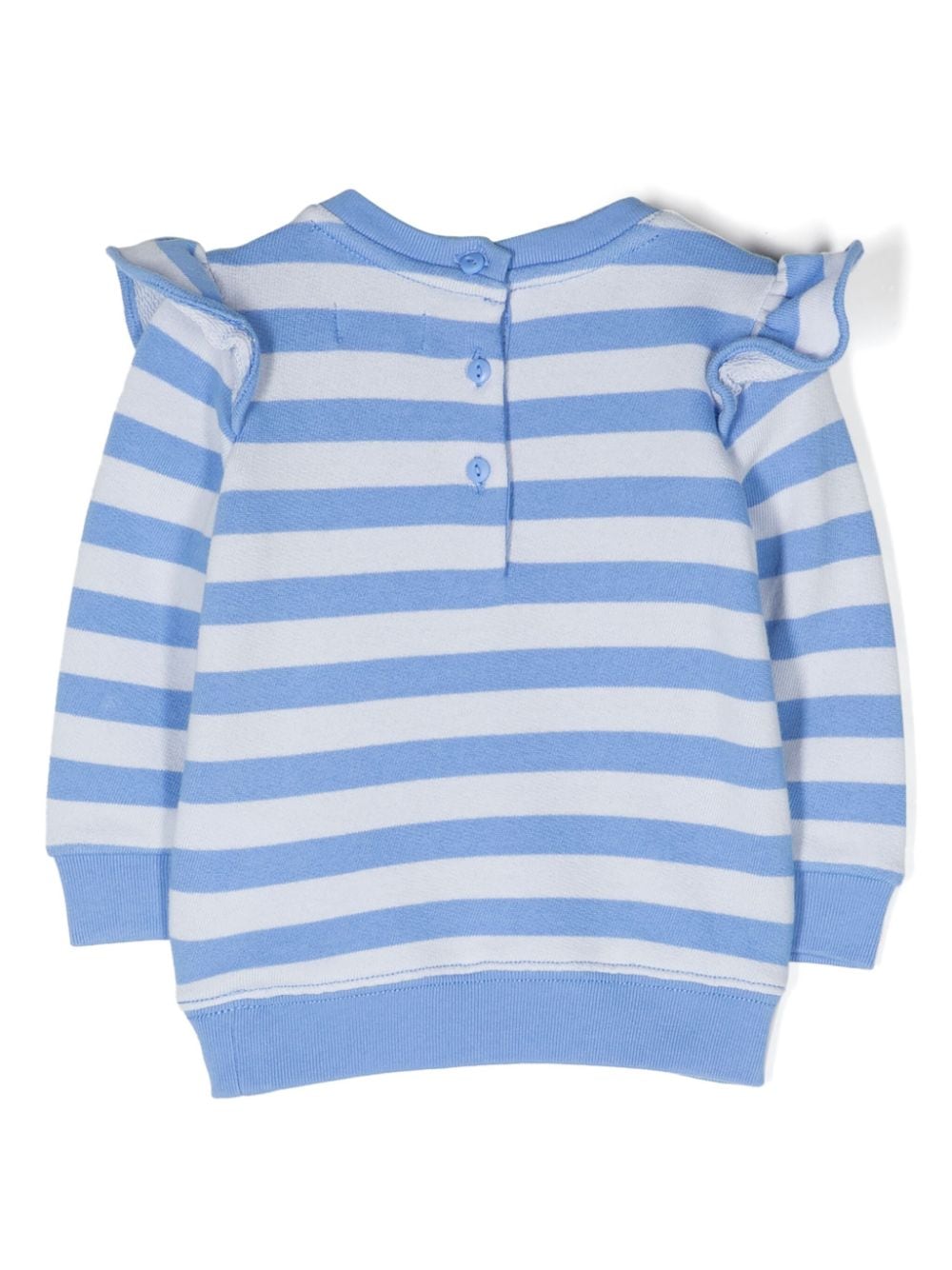 Ralph Lauren Kids Gestreepte sweater met teddybeerprint Blauw