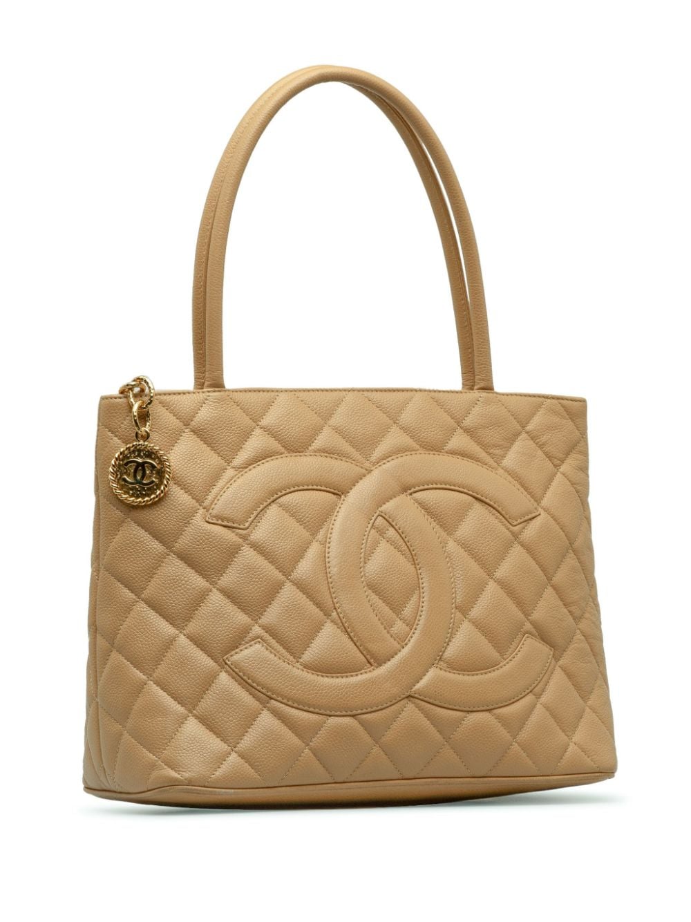 Pre-owned Chanel 2004-2005 Medallion Tote Bag In Brown