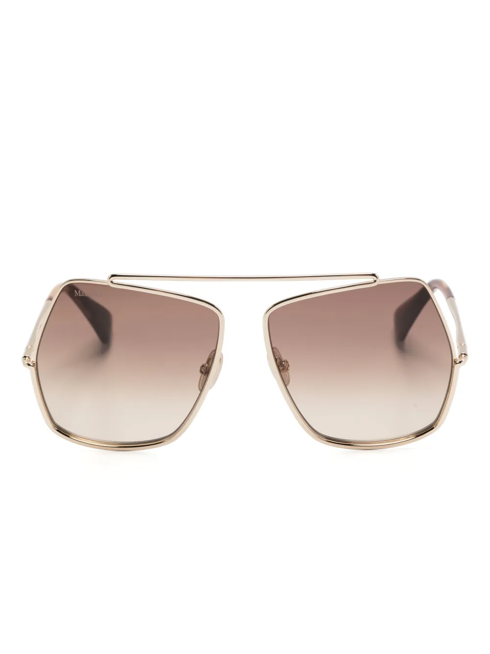Max Mara Eyewear oversize-frame sunglasses | Gold | Image 1