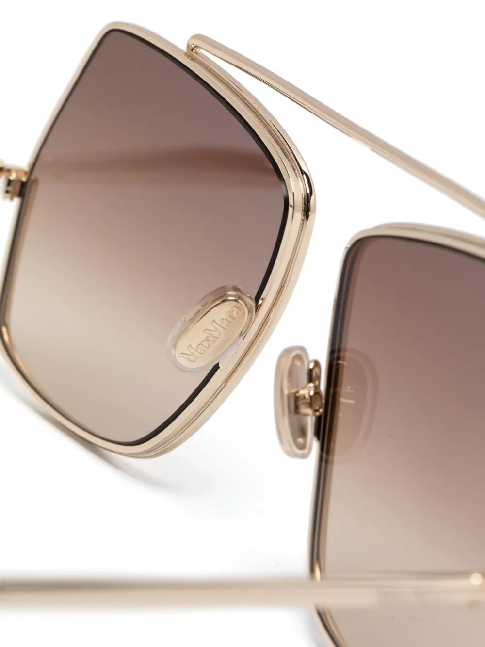 Max Mara Eyewear Zonnebril met oversized montuur Goud
