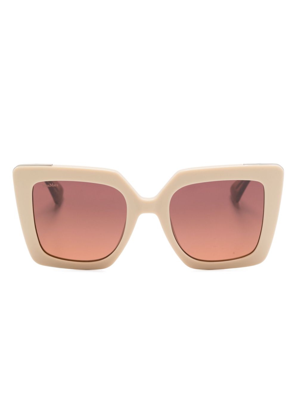 logo-engraved cat-eye sunglasses