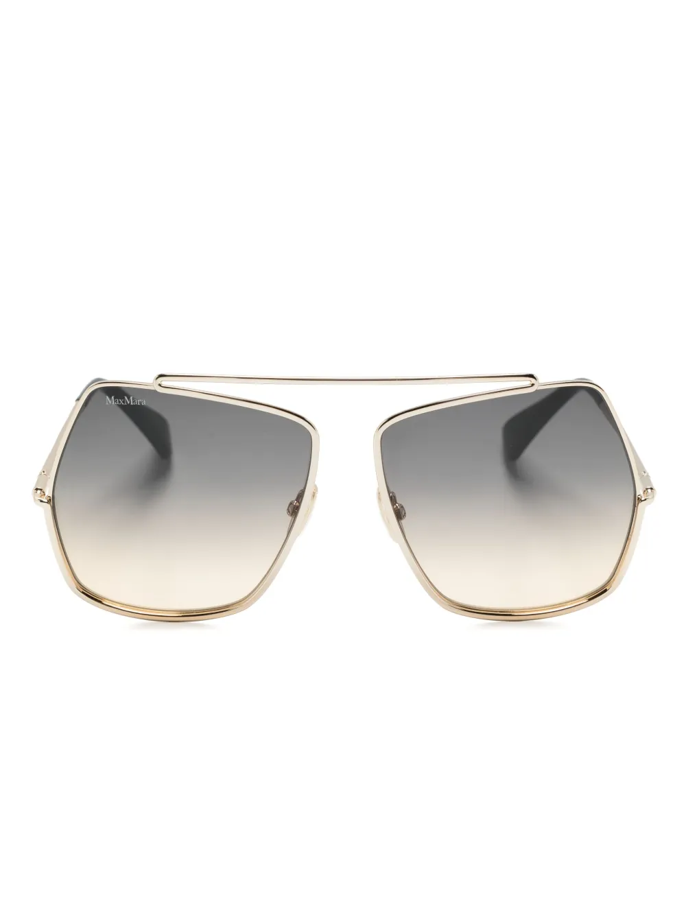 Max Mara Eyewear Occhiali da sole oversize con stampa - Nero