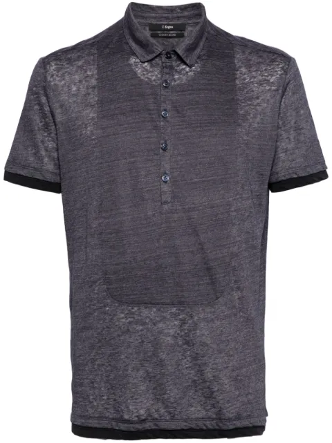 Zegna polo en coton à manches courtes