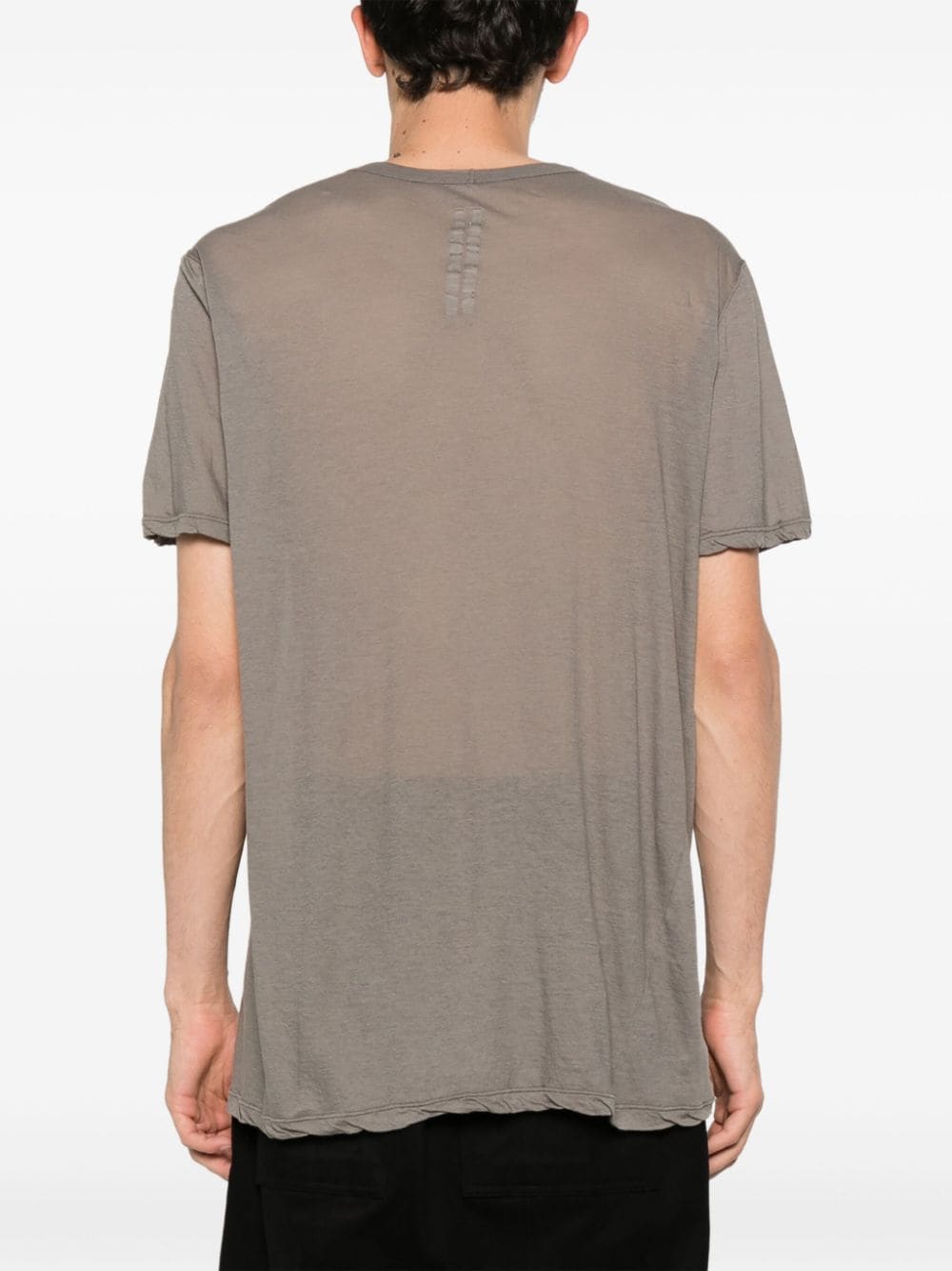 Shop Rick Owens Drkshdw Level Cotton Semi-sheer T-shirt In Grey