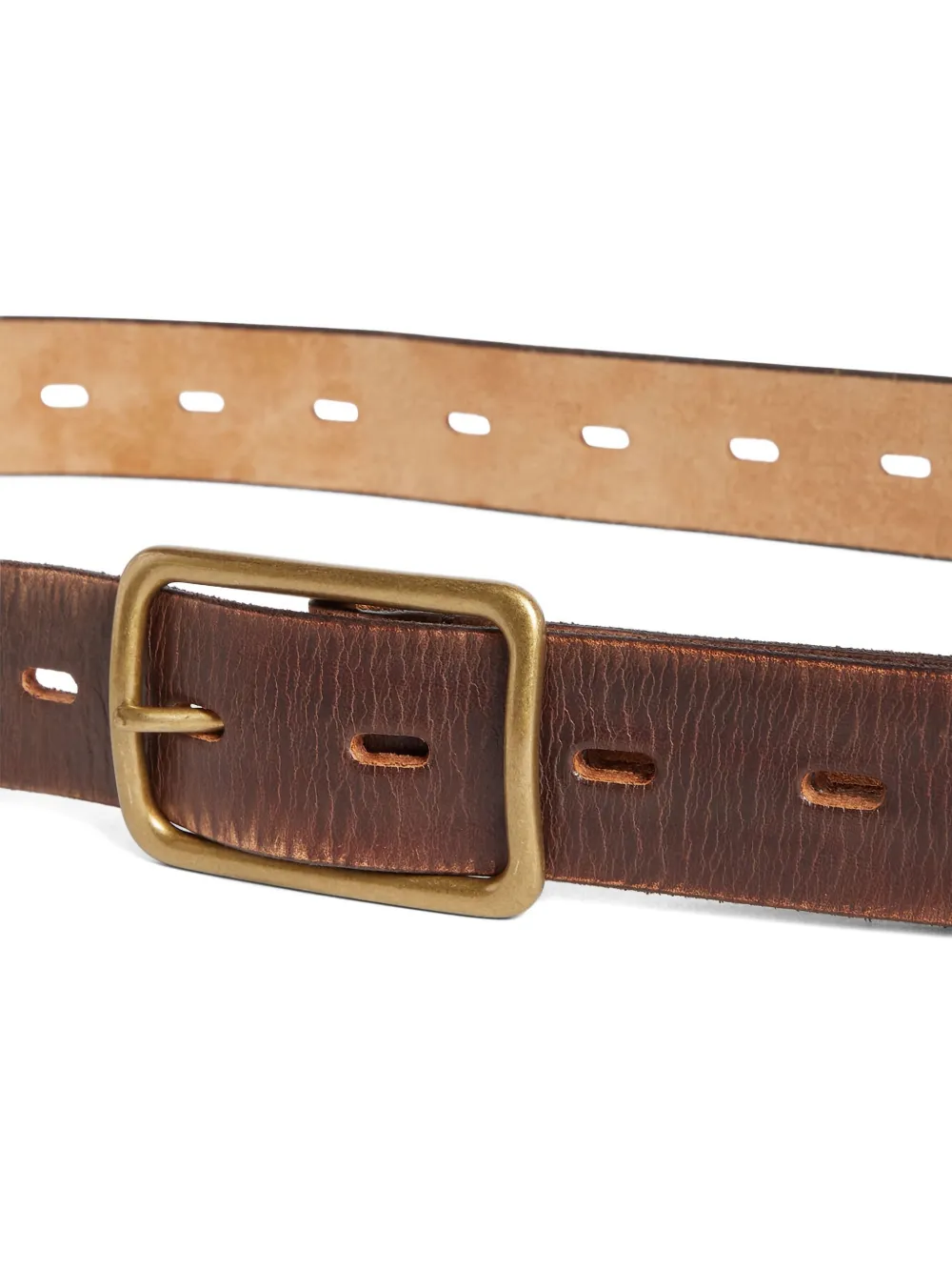 Dsquared2 Leather Punched-hole Belt In Brown