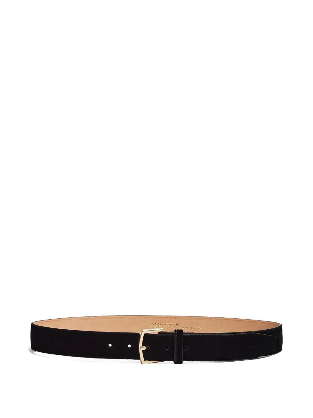 Dsquared2 Velvet Buckled Belt In Black