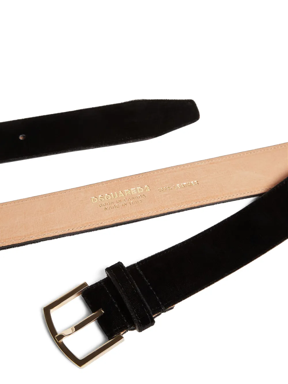 DSQUARED2 Fluwelen gespriem Zwart