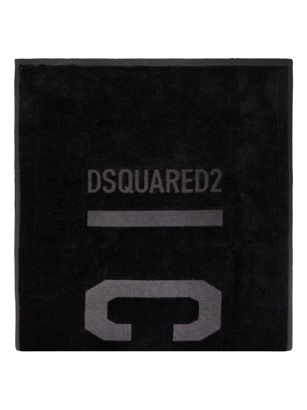 DSQUARED2 debossed-logo cotton beach towel - 001 BLACK