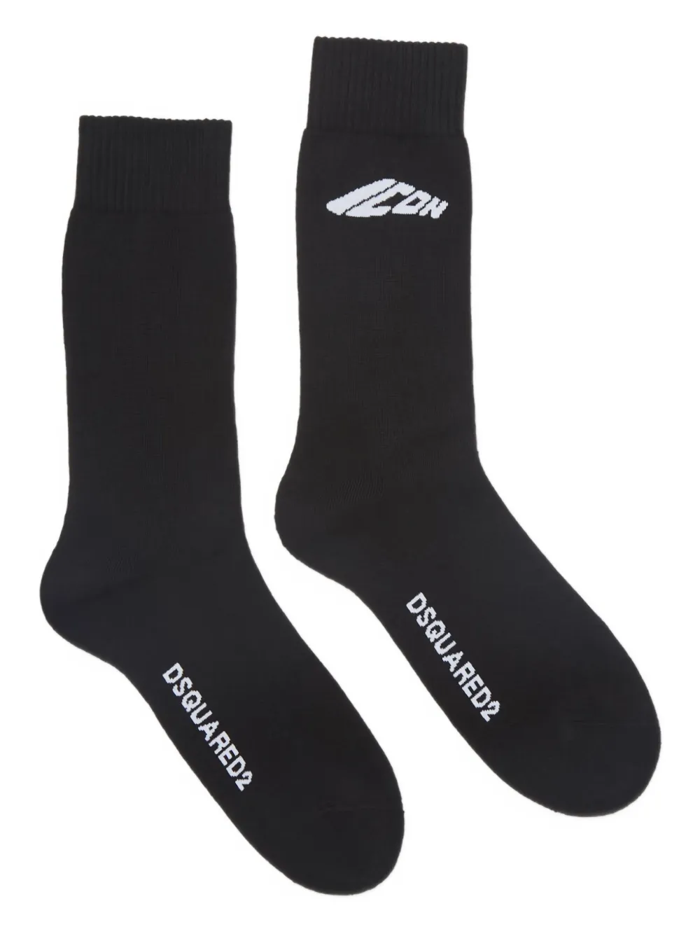 Dsquared2 Icon-logo Socks In Black