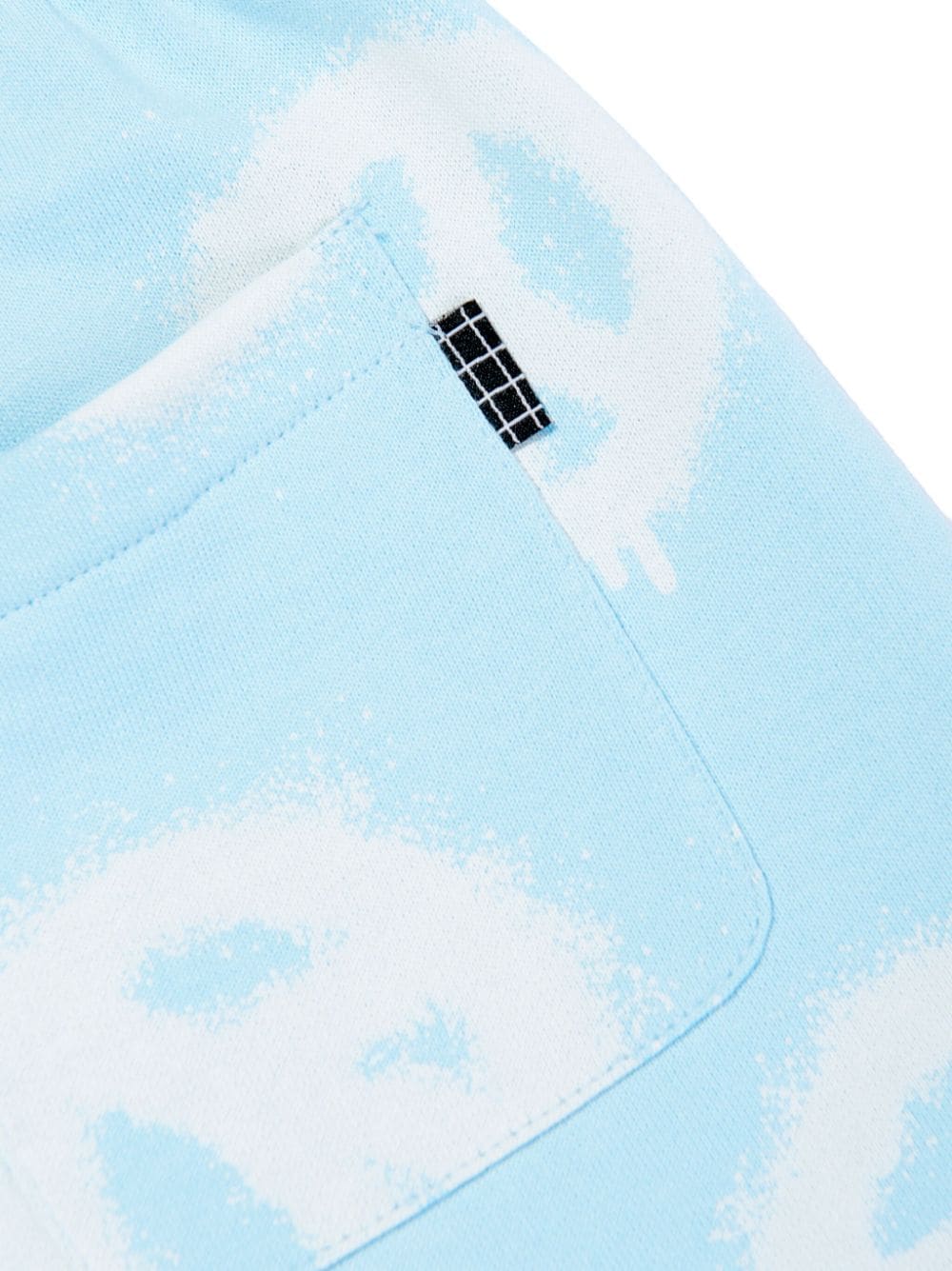 Shop Molo Smiley-print Organic Cotton Shorts In Blue
