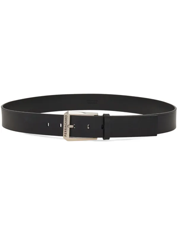 Ferragamo Buckle Leather Belt Black FARFETCH KW