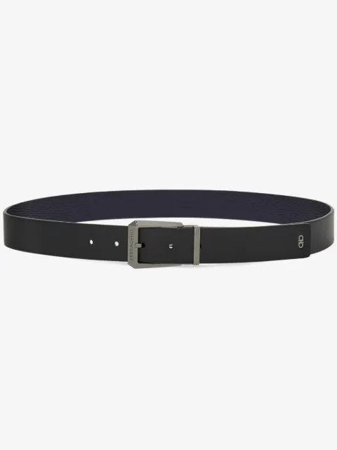 Ferragamo logo-engraved reversible leather belt