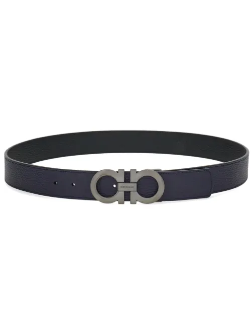 Ceinture en cuir à design réversible - Ferragamo - Modalova