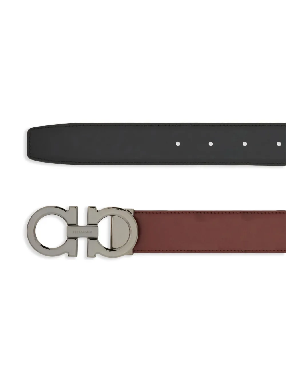 Ferragamo Gancini buckle reversible leather belt | Image 2