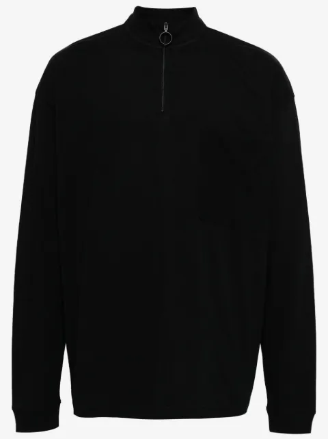 Off-White half-zip cotton hoodie