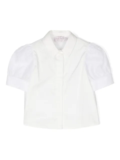 MARCHESA KIDS COUTURE puff-sleeved cotton shirt