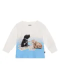 Molo puppy and kitty print sweatshirt - White