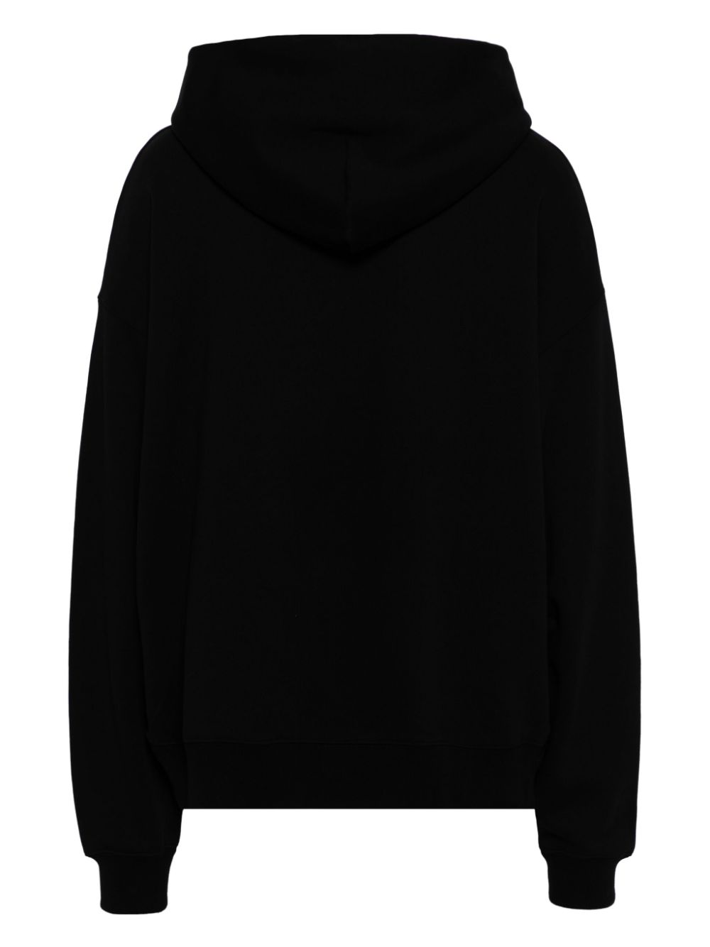 Shop Off-white Logo-print Cotton Hoodie In Black