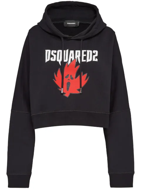 DSQUARED2 Maple Leaf cotton hoodie Women