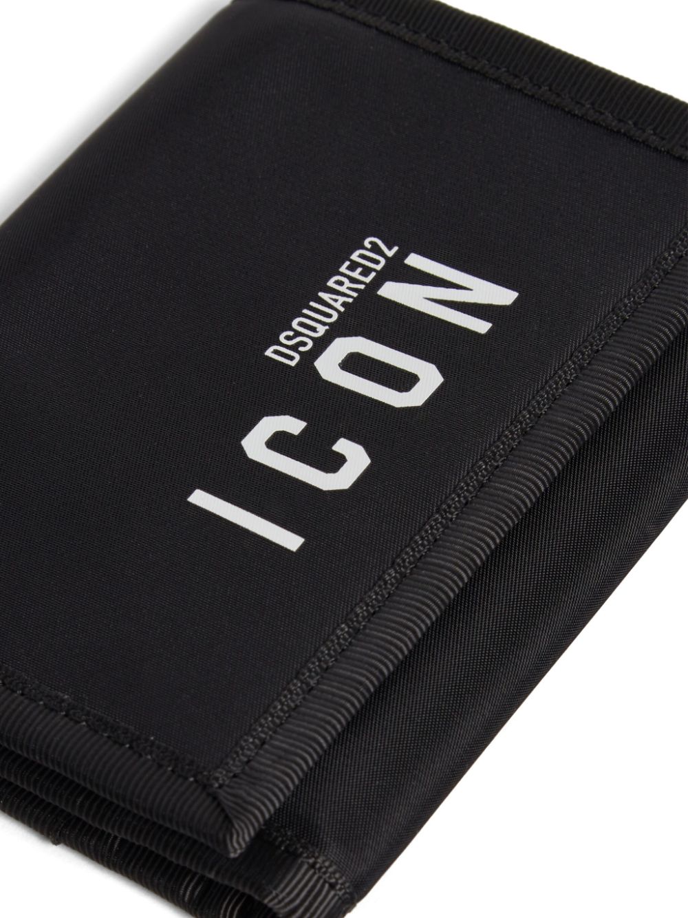 Shop Dsquared2 Icon Logo-print Folded Wallet In Black