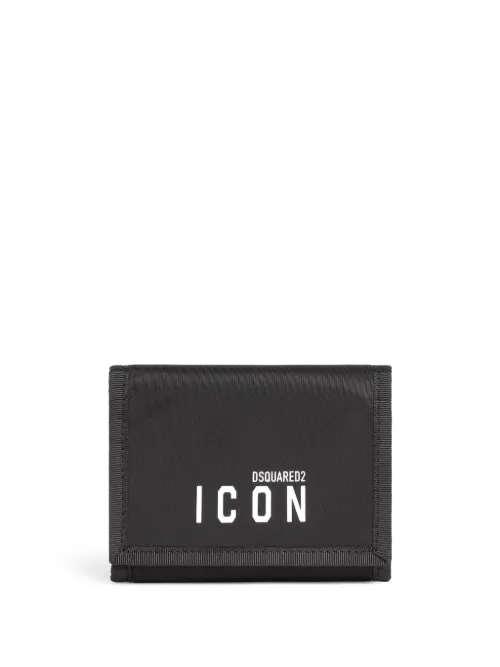 Portefeuille pliant à logo Icon imprimé - DSQUARED2 - Modalova