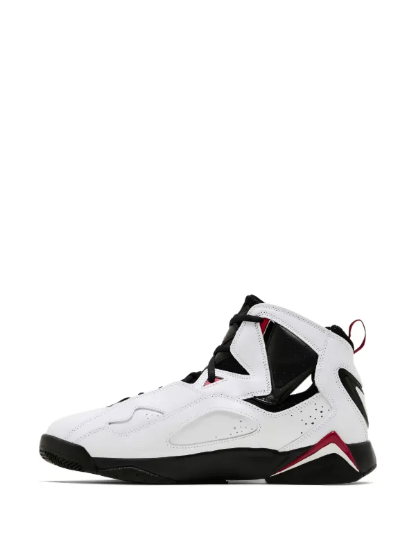 red black and white flight jordans