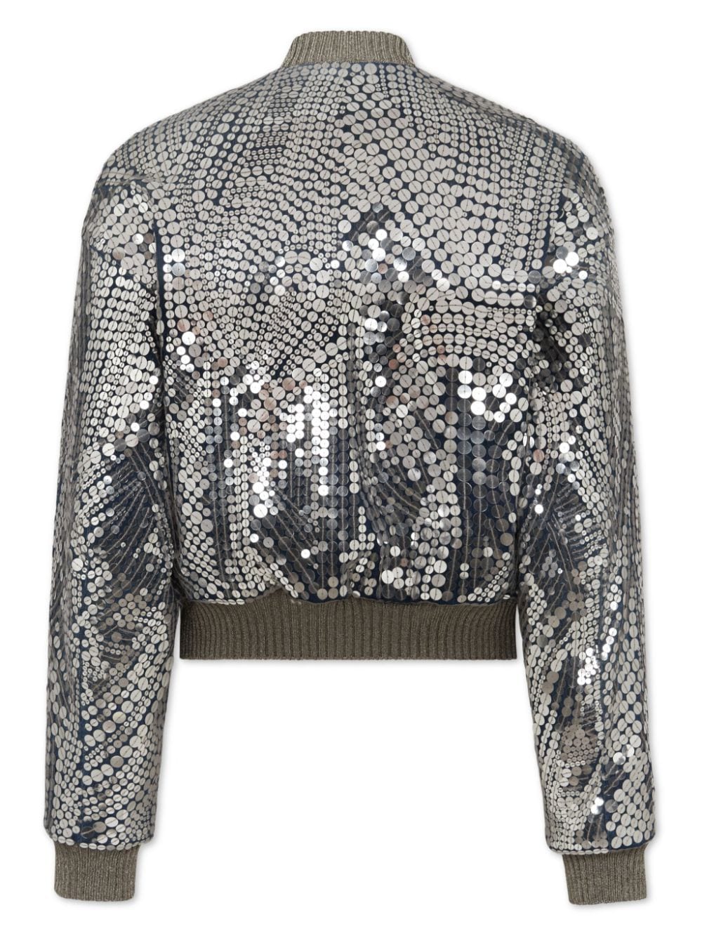 Shop Dsquared2 Sequinned Bomber Jacket In Blue