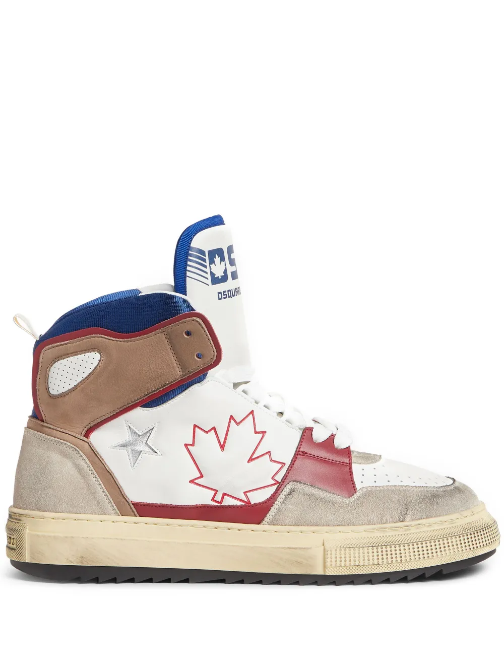 DSQUARED2 panelled high-top sneakers White